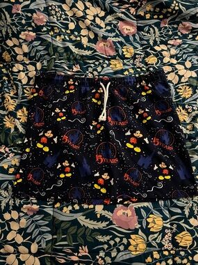 Disney Navy Blue Mini Skirt with Mickey Mouse 50 Years Anniversary Print Size XL